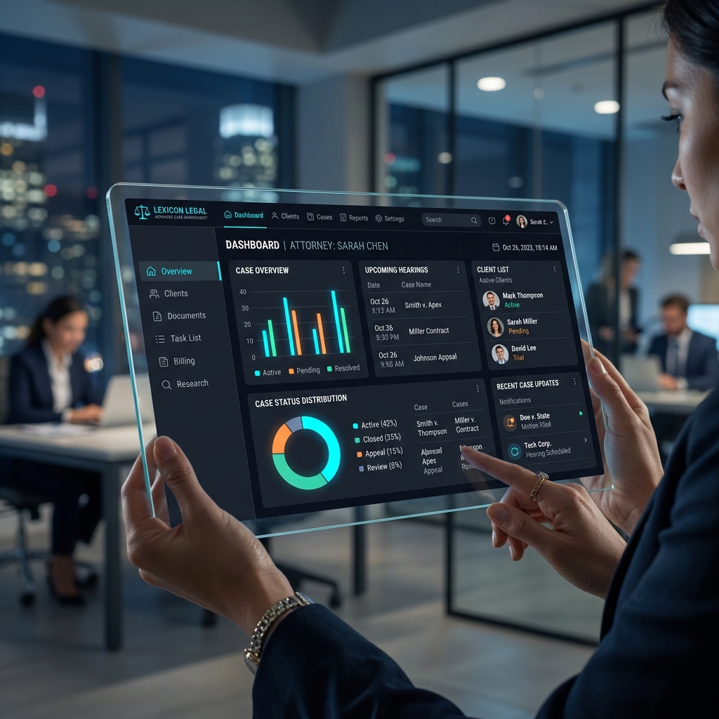 LawApp Dashboard Mockup